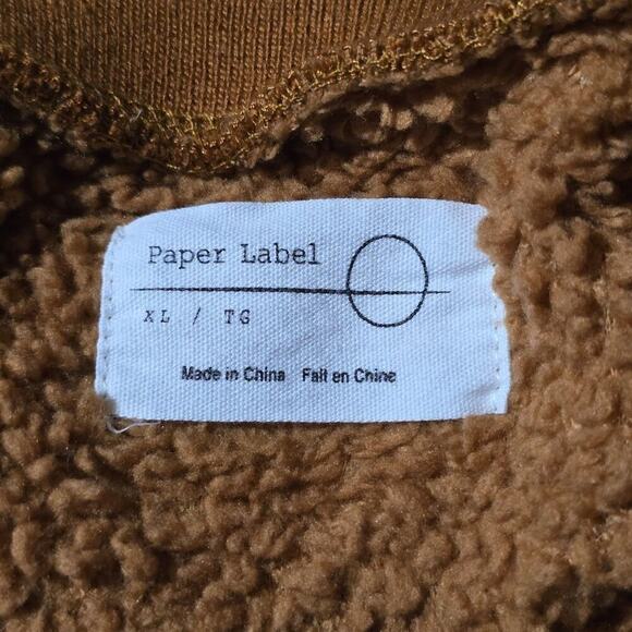 Paper Label Sherpa Cardigan Size XL Button Down - Picture 5 of 6